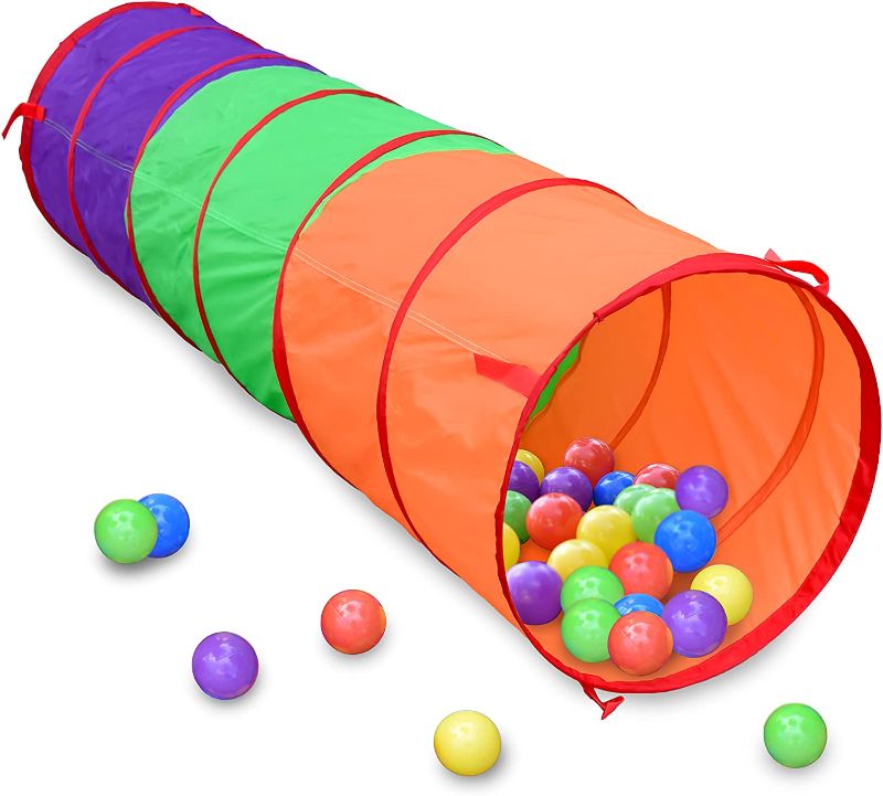 Photo 1 of 6 Foot Play Tunnel – Indoor Crawl Tube for Kids | Adventure Pop Up Toy Tent – Sunny Days Entertainment
