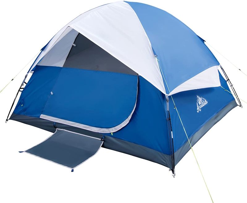 Photo 1 of 
ArcadiVille Camping Tent 4 People, Waterproof and Windproof Family Tents for Camping, Outdoor & Travel, Easy Setup Removable Rainfly, Ventilated Windows