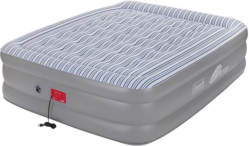 Photo 1 of 
Coleman SupportRest Elite PillowStop Double-High Airbed , Grey/Stripe, Queen