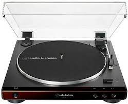 Photo 1 of Audio-Technica At-LP60X-BW Fully Automatic Belt-Drive Stereo Turntable, Hi-Fi, 2 Speed, Dust Cover, Anti-Resonance, Die-Cast Aluminum Platter Brown
