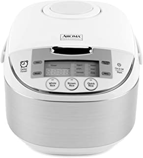 Photo 1 of Aroma Housewares ARC-6106AW Digital Rice Cooker, Slow Cooker, High End Japanese Style, 2021 Model, white, 12-cup cooked rice (6-cup uncooked)
