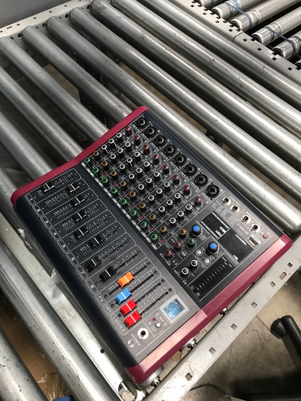 Photo 3 of 6-Channel Professional Mono Audio Mixer, Phenyx Pro Sound Board w/ 3-Band EQ, Build-in 99 DSP Effects, BT Function, USB Interface Recording, Ideal For Studio, Stage, Karaoke (PTX-20)
