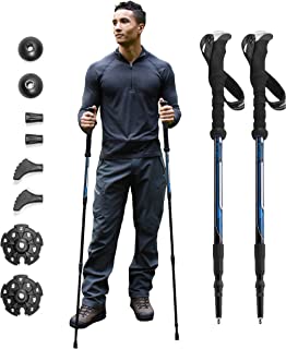 Photo 1 of Cascade Mountain Tech Lightweight Aircraft-Grade Aluminum Trekking Poles with Extended Down Grip Plus Tip Kit
