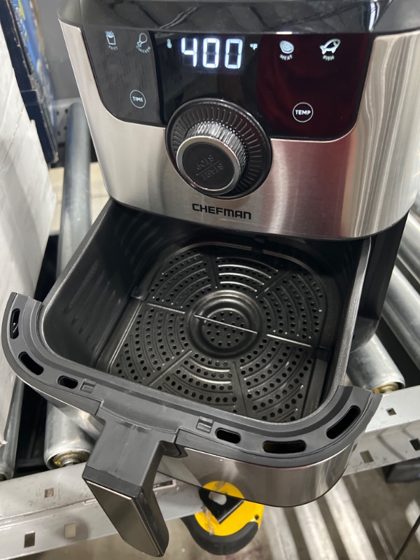 Photo 1 of CHEFMAN Air Fryer Healthy Cooking, 4.5 Qt,User Friendly and Dual Control Temperature, Nonstick Stainless Steel, Dishwasher Safe Basket, w/ 60 Minute Timer & Auto Shutoff
