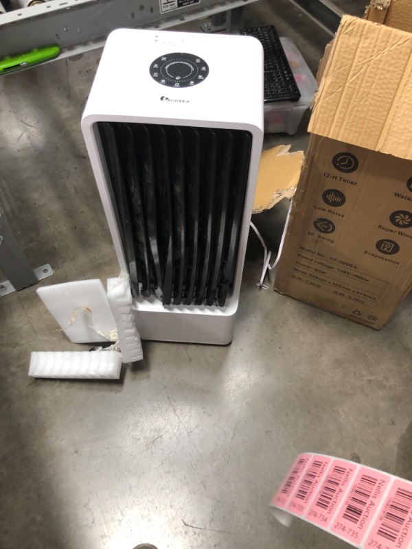 Photo 3 of Evaporative Air Cooler - SEEPER 3-IN-1 Portable Air Conditioner for Room, 1-Second Cooling Tower Fan w/ 20FT Remote & 12H Smart Timer, 1Gal Water Tank, 60° Oscillating Swamp Cooler for Home Office
**USED** **MAJOR DAMAGE TO FAN**