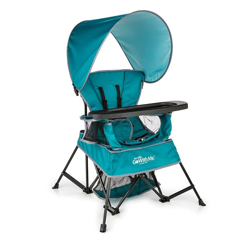 Photo 1 of Baby Delight Go with Me Venture Chair|Indoor/Outdoor Portable Chair with Sun Canopy|Teal|3 Child Growth Stages: Sitting, Standing and Big Kid|3 Months to 75 lbs|Weather Resistant
