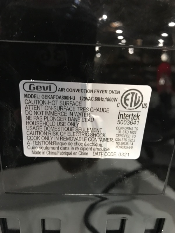 Photo 4 of 13-in-1 Air Fryer Oven, 19 Quart Air Fryer Toaster Oven Combo, Convection Countertop Oven, Rotisserie and Dehydrator, LED Digital Touchscreen, 6 Accessories Included, 1700W
