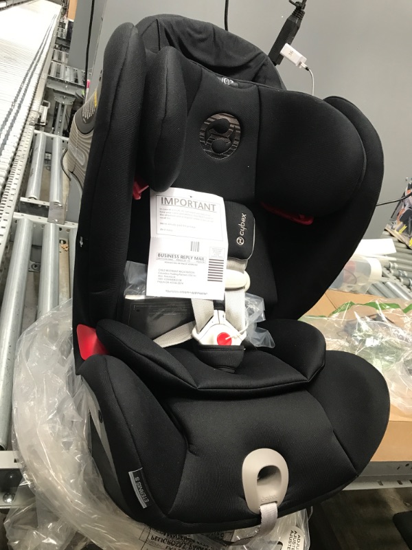 Photo 3 of Cybex Eternis S, All-in-One Convertible Car Seat, Use from Birth to 120 lbs, Reclining 12-Position Height-Adjustable Headrest, Side Impact Protection, Lavastone Black
