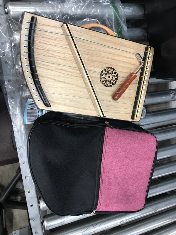 Photo 2 of **LEG UNEVEN** SXQ Gu Zheng Exerciser, Mini Guzhengs, Chinese Zither, Guzheng Trainer with Full Accessories/Backpack Suitable for Adult/Children, 42.523.5 cm, 14 Strings (Color : C)