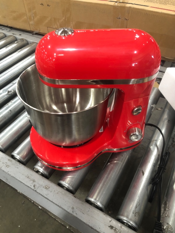 Photo 2 of Delish by DASH Compact Stand Mixer 3.5 Quart with Beaters & Dough Hooks Included - Red (DCSM350GBRD02)
