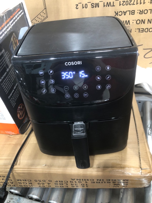 Photo 2 of COSORI 5.8-Qt Air Fryer Oven Combo CP158-AF, Max Xl Large Air Fryer with 100 Recipes, 11 One-Touch Digital Presets, Nonstick & Dishwasher-Safe Square Basket, Black
