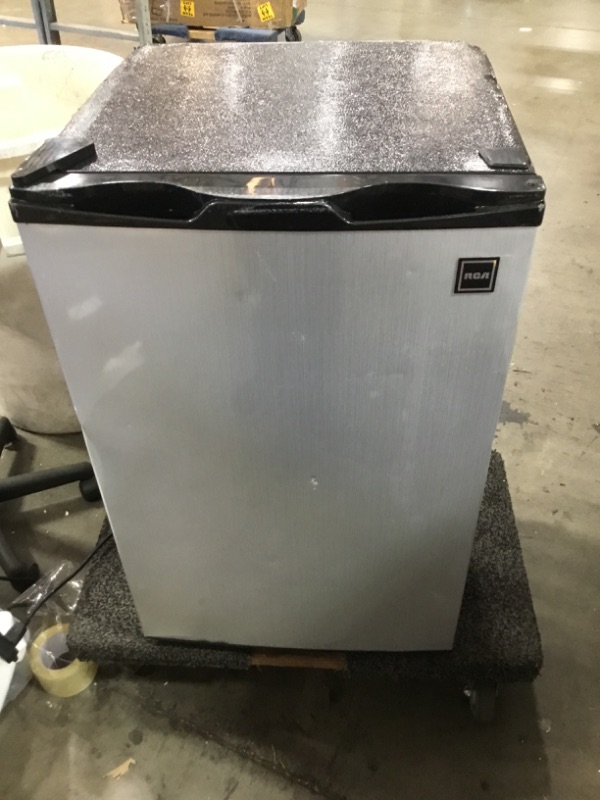 Photo 2 of RCA 4.5 Cu. Ft. Single Door Mini Fridge RFR465, Stainless Steel
