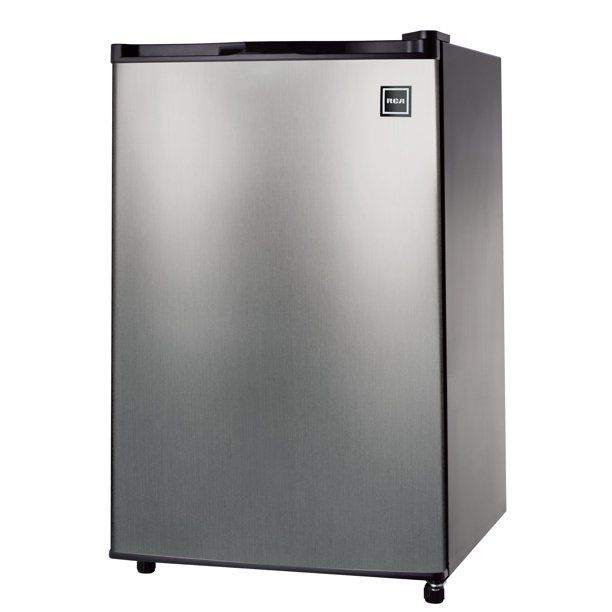 Photo 1 of RCA 4.5 Cu. Ft. Single Door Mini Fridge RFR465, Stainless Steel
