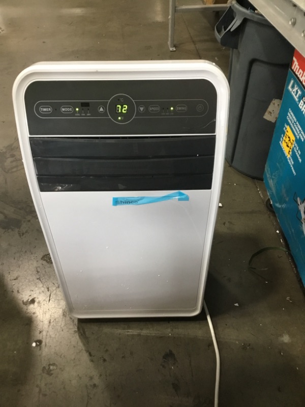 Photo 2 of Shinco 12,000 BTU Portable Air Conditioners with Built-in Dehumidifier Function, Fan Mode, Quiet AC Unit Cools Rooms to 400 sq.ft, LED Display, Remote Control, Complete Window Mount Exhaust Kit
