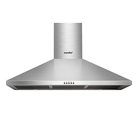 Photo 1 of  Dimensions LxWxH	35.4 x 18.6 x 24.7 inches
 CVP36W6AST 36 Inch Ducted Pyramid Range 450 CFM Stainless Steel Wall Mount Vent Hood with 3 Speed Exhaust Fan 
