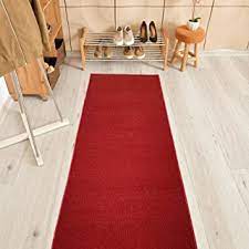 Photo 1 of *** stock photo for reference only***
Solid Rubberback Indoor Runner Rug, 2'7" x 9'10", Red **used**
