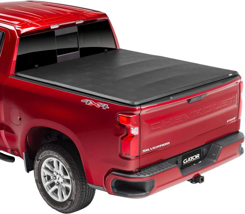 Photo 1 of Gator ETX Soft Tri-Fold Truck Bed Tonneau Cover | 59115 | Fits 2019 - 2022 Chevy/GMC Silverado/Sierra, works w/ MultiPro/Flex tailgate (Will not fit Carbon Pro Bed) 5' 10" Bed (70")
