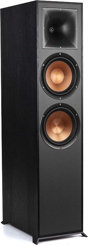 Photo 1 of DAMAGED ON CORNERS*
Klipsch Reference R-820F Floorstanding Speaker for Home Theater Systems with 8” Dual Woofers, Tower Speakers with Bass-Reflex via Rear-Firing Tractrix Ports in Black
