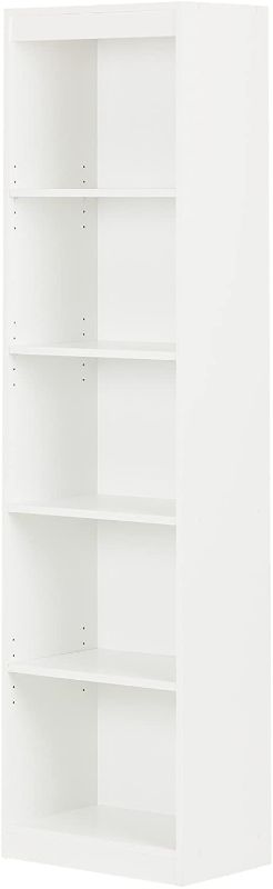 Photo 1 of *** PARTS ONLY ***
South Shore Axess Classic Narrow and Space Saver Bookcase with 5 Adjustable Shelves, Pure White
