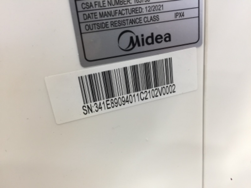 Photo 2 of TESTED POWERS ON*
Midea 8,000 BTU U-Shaped Smart Inverter Window Air Conditioner–Cools up to 350 Sq. Ft., Ultra Quiet with Open Window Flexibility, Works with Alexa/Google Assistant, 35% Energy Savings, Remote Control
