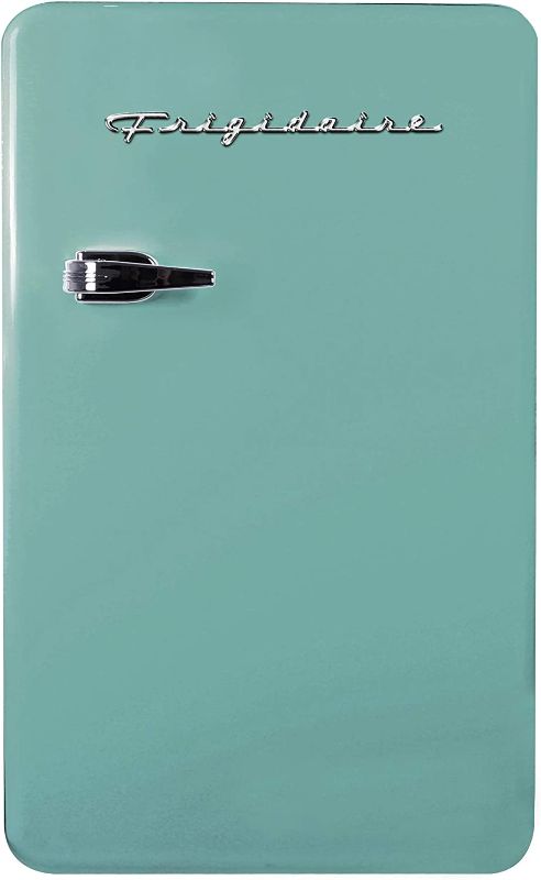 Photo 1 of FRIGIDAIRE EFR372-MINT 3.2 Cu Ft Red Retro Compact Rounded Corner Premium Mini Fridge, Mint
