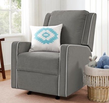 Photo 1 of Baby Relax Robyn Rocker Recliner Chair, Nursery Furniture, Gray Linen
