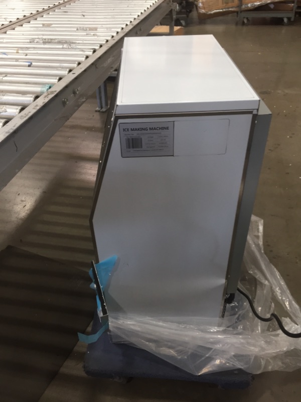 Photo 3 of VEVOR 110V Commercial ice Maker 90-100LBS/24H with 33LBS Bin and Electric Water Drain Pump, Clear Cube, Stainless Steel Construction, Auto Operation, Include Water Filter 2 Scoops and Connection Hose
