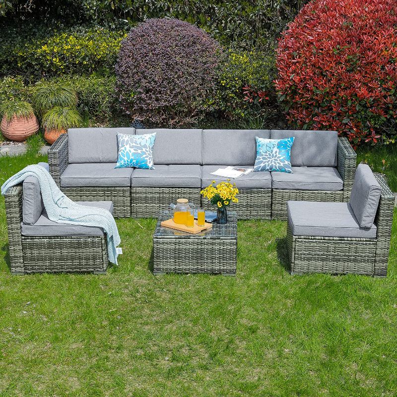 Photo 1 of *INCOMPLETE BOX 1 OF 3* YITAHOME FTPLPB-0002/0003/0005 Patio Furniture Set, Grey Gradient
