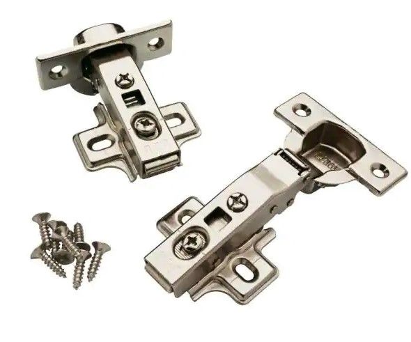 Photo 1 of 35 mm 110-Degree Full Overlay Soft Close Cabinet Hinge 1-Pair (4 Pieces)
