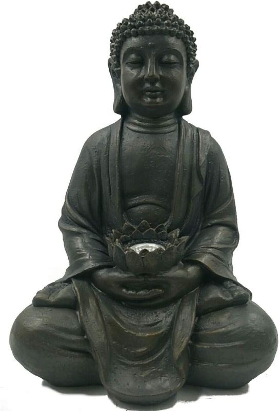 Photo 1 of ***DAMAGED***
Hunnykome SDS-1G1M-BR-BUDA Solar Decorative Statue, Brown 10 x 8.4 x 15.7 inches

