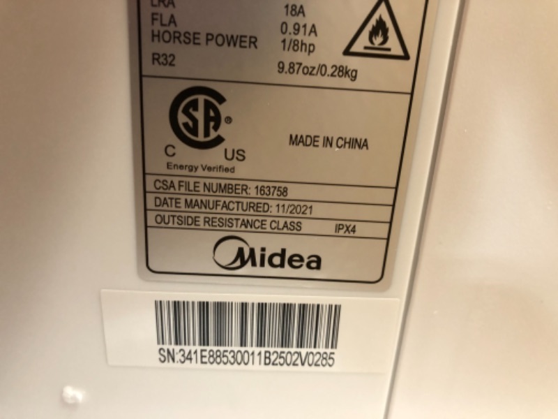 Photo 5 of Midea 8,000 BTU U-Shaped Smart Inverter Window Air Conditioner–Cools up to 350 Sq. Ft., Ultra Quiet with Open Window Flexibility, Works with Alexa/Google Assistant, 35% Energy Savings, Remote Control 19.17 x 21.97 x 13.46 inches

