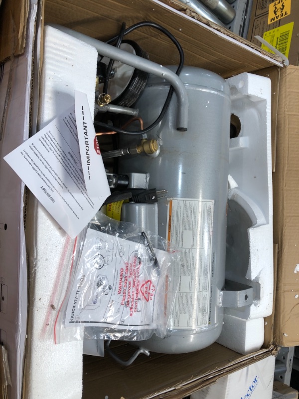 Photo 3 of **PARTS ONLY**
 California Air Tools 8010 Steel Tank Air Compressor | Ultra Quiet, Oil-Free, 1.0 hp, 8 gal
26 x 14 x 23 inches
