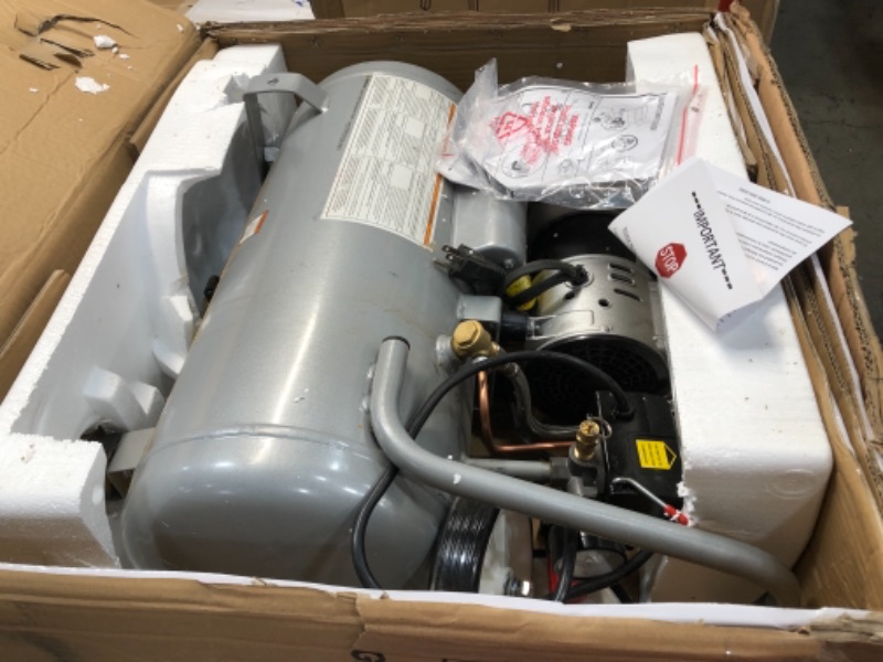 Photo 2 of **PARTS ONLY**
 California Air Tools 8010 Steel Tank Air Compressor | Ultra Quiet, Oil-Free, 1.0 hp, 8 gal
26 x 14 x 23 inches
