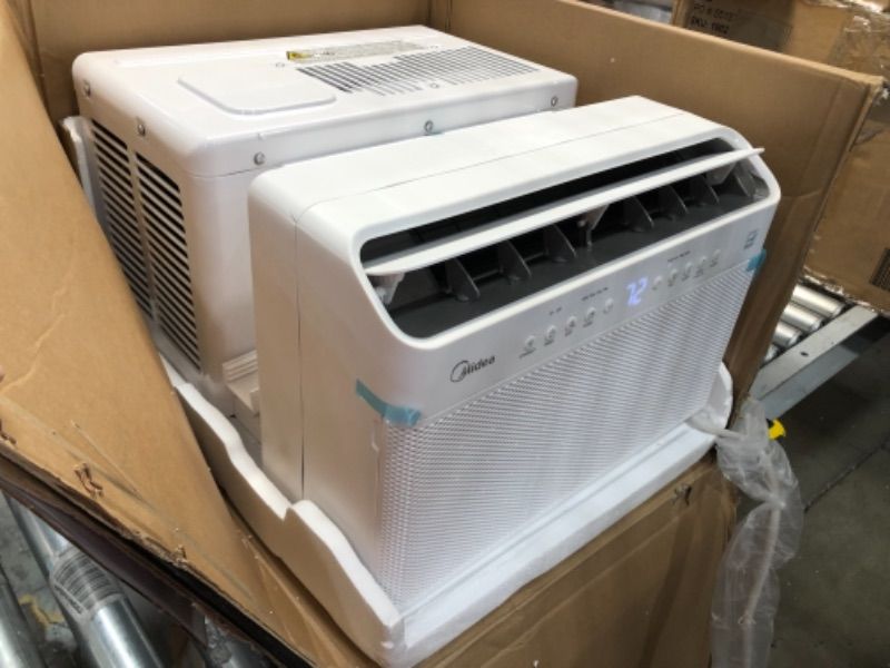 Photo 4 of Midea 8,000 BTU U-Shaped Smart Inverter Window Air Conditioner–Cools up to 350 Sq. Ft., Ultra Quiet with Open Window Flexibility, Works with Alexa/Google Assistant, 35% Energy Savings, Remote Control 19.17 x 21.97 x 13.46 inches

 