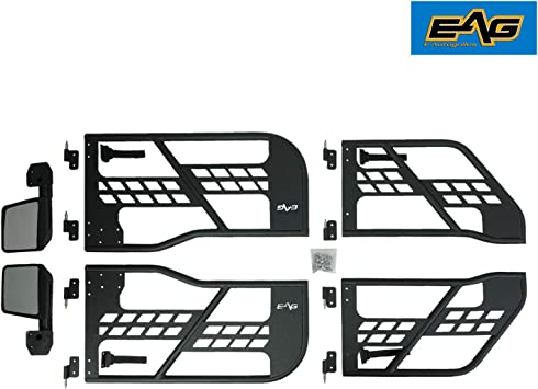 Photo 1 of ***INCOMPLETE*** EAG Safari Tubular Doors with Mirror for 07-18 Jeep Wrangler JK 4 Door Only
