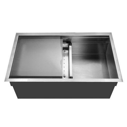 Photo 1 of 
HOUZER
Novus Series Undermount Stainless Steel 32 in. Single Bowl Kitchen Sink with Sliding Dual Platform Workstation