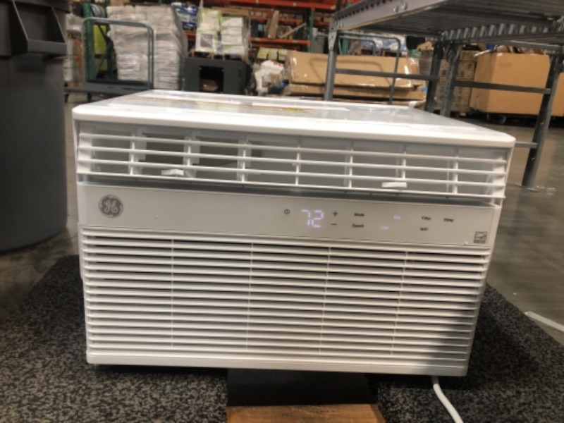 Photo 2 of USED: GE Window Air Conditioner 8000 BTU, Wi-Fi Enabled, Energy-Efficient Cooling for Medium Rooms, 8K BTU Window AC Unit with Easy Install Kit, Control Using Remote or Smartphone App 15.31 x 18.56 x 12.63 inches

