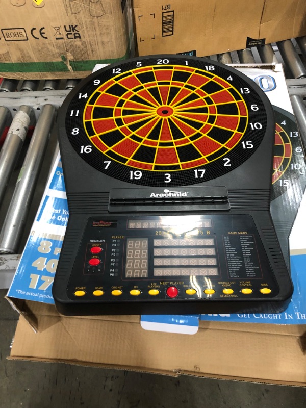 Photo 1 of Arachnid Cricket Pro 800 Electronic Dartboard with NylonTough Segments for Improved Durability and Playability and Micro-thin Segment Dividers for ReducedBounce-outs , Black