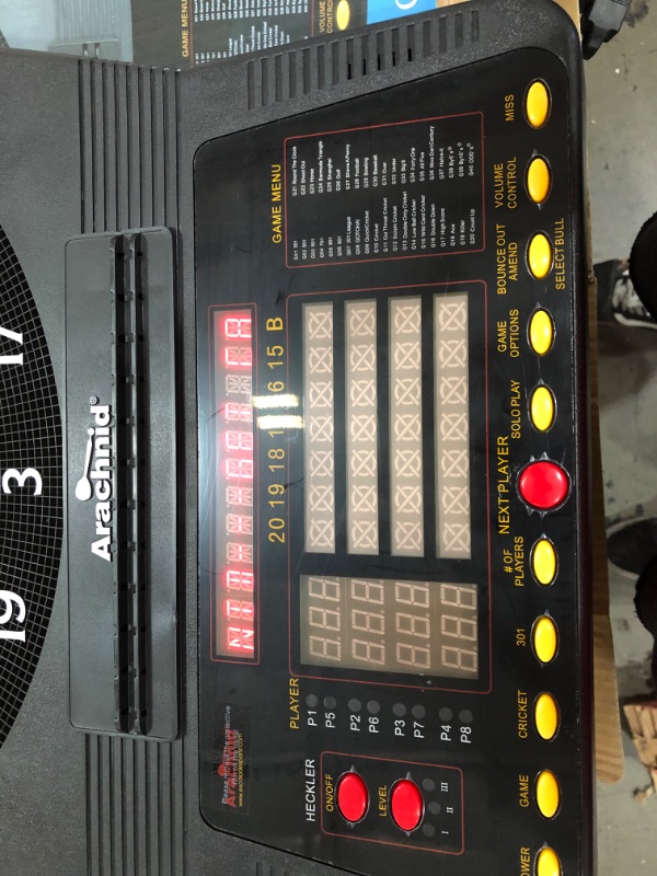 Photo 1 of Arachnid Cricket Pro 800 Electronic Dartboard with NylonTough Segments for Improved Durability and Playability and Micro-thin Segment Dividers for ReducedBounce-outs , Black