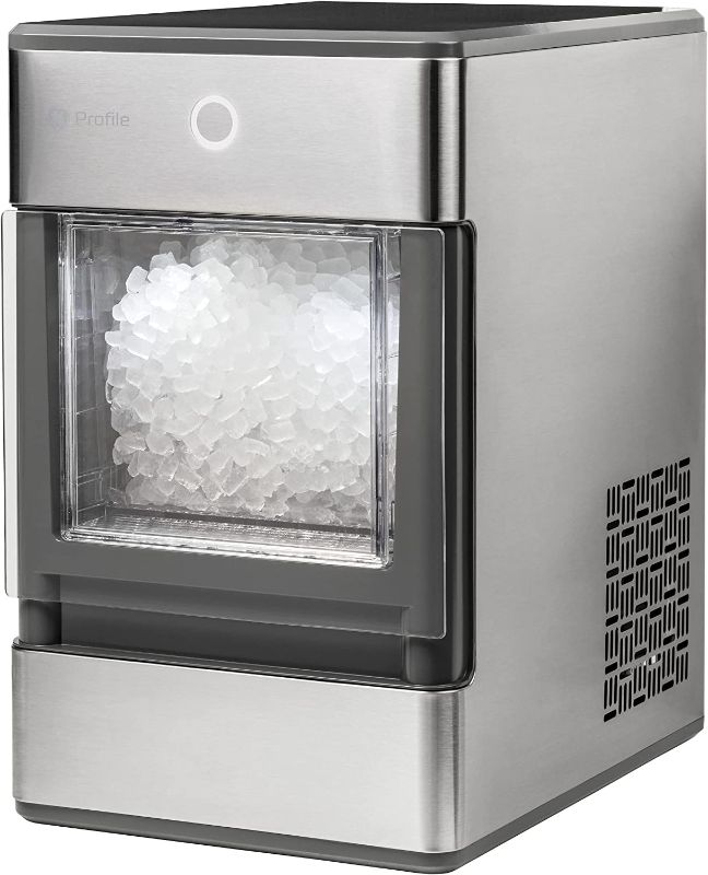 Photo 1 of *DAMAGED* GE Profile Opal | Countertop Nugget Ice Maker | Portable Ice Machine Makes up to 24 lbs. of Ice Per Day | Stainless Steel Finish
