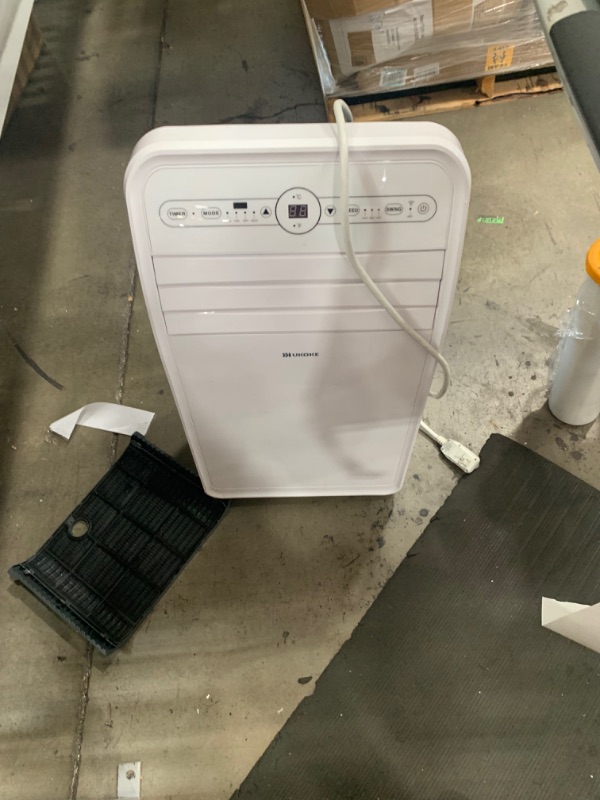 Photo 2 of Ukoke USPC01W Smart WiFi Portable Air Conditioner, Works with Alexa & Mobile App Control, 12000BTU, 4 in 1 AC Unit with Cool, Heat, Dehumidifier & Fan, up to 400 Sq. ft, White
**USED** **MINOR DAMAGE** **MISSING WHEEL**