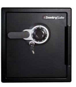 Photo 1 of (INCOMPLETE, NON FUNCTIONABLE, DAMAGE)SentrySafe 1.2 cu. ft. Fireproof & Waterproof Safe with Dial Combination Lock and Dual Key GRAY