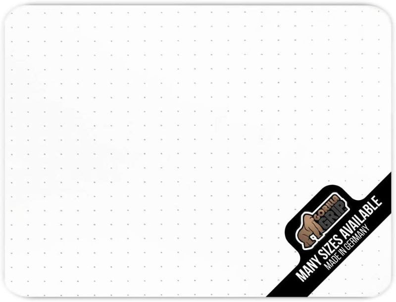Photo 1 of Gorilla Grip Desk Chair Mat, No Divots, Rolling Chairs Glide Easy, Heavy Duty Studded, Protects Carpeted Floor Under Desks, Transparent Mats for Office, Home and Gaming Floors, 48x36, Clear
**damaged 