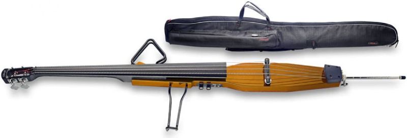 Photo 1 of ***USED*** Stagg EDB-3/4 H Electric 3/4 Size Double Bass with Gigbag Included - Honey
