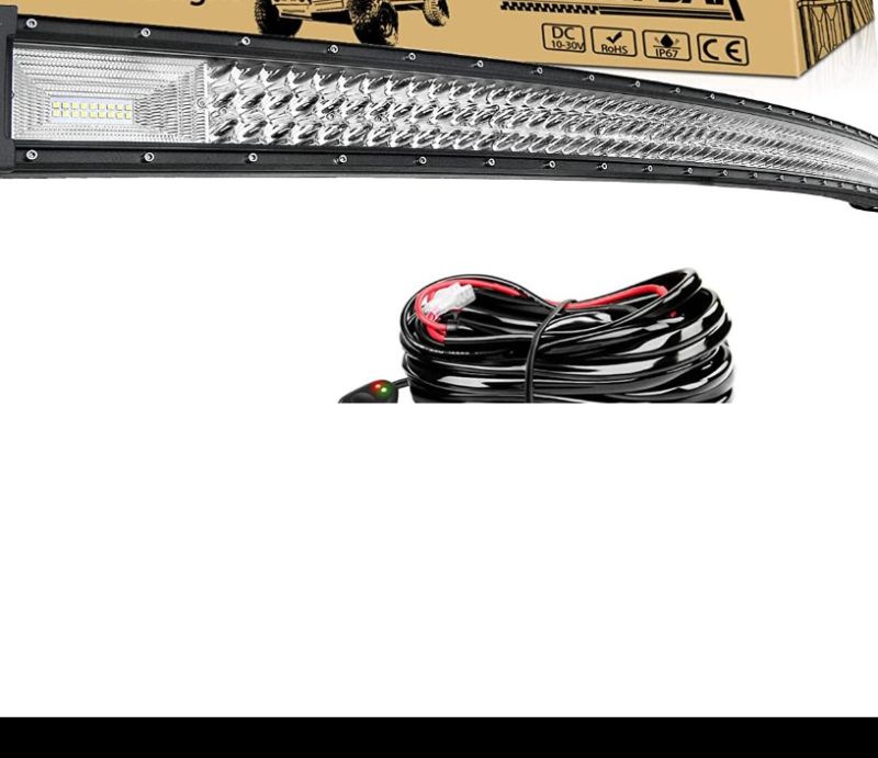 Photo 1 of 52 inch Curved LED Light Bar 675W Spot Flood Combo Triple Row Led Off Road Driving Fog Work Lights