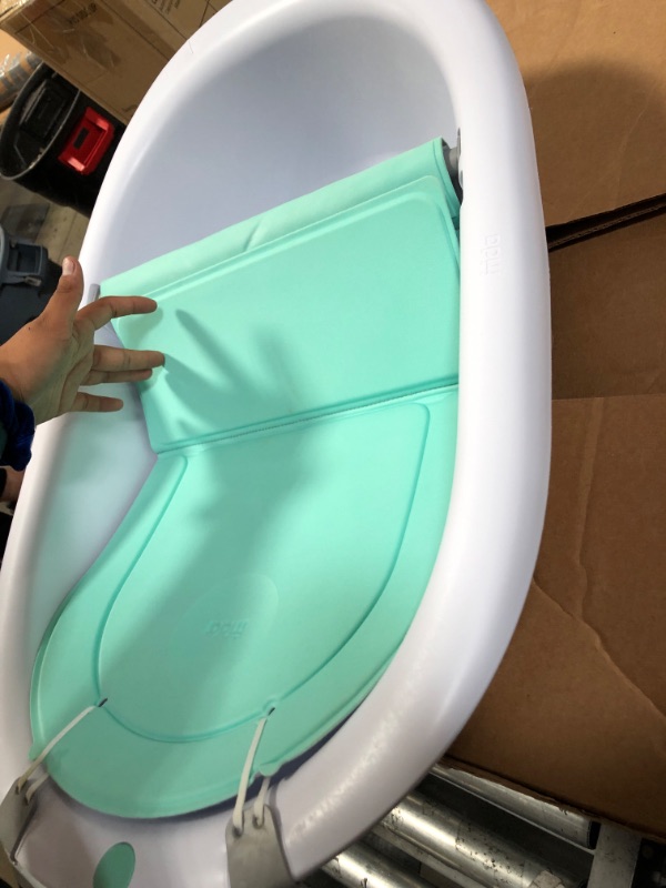 Photo 2 of 4-in-1 Grow-with-Me Bath Tub by Frida Baby Transforms Infant Bathtub to Toddler Bath Seat with Backrest for Assisted Sitting in Tub
