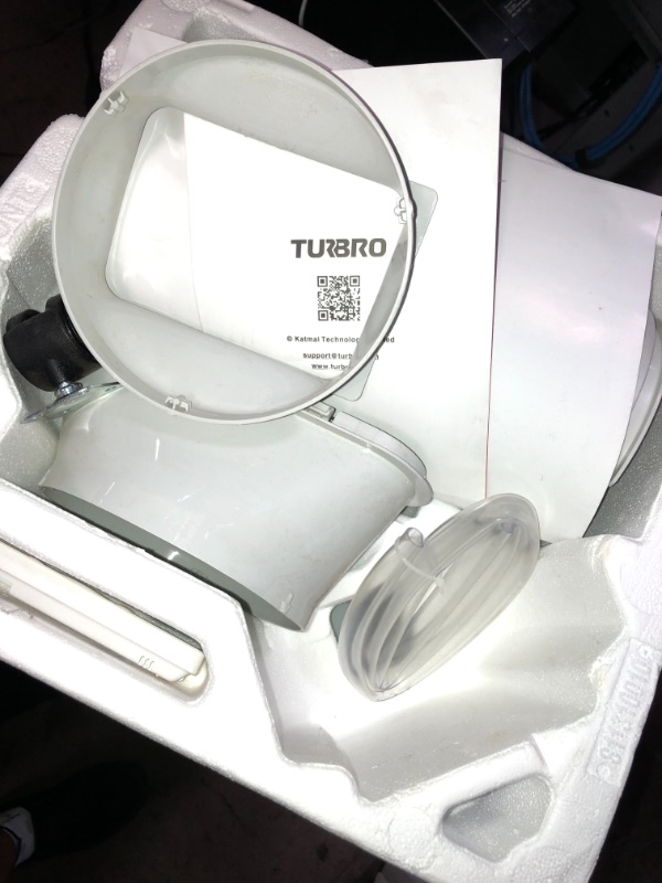 Photo 7 of ***PARTS ONLY*** TURBRO Greenland 10,000 BTU Portable Air Conditioner, Dehumidifier and Fan 3-in-1 Portable AC Unit for Rooms up to 400 sq. ft missing part of window kit. item does not work