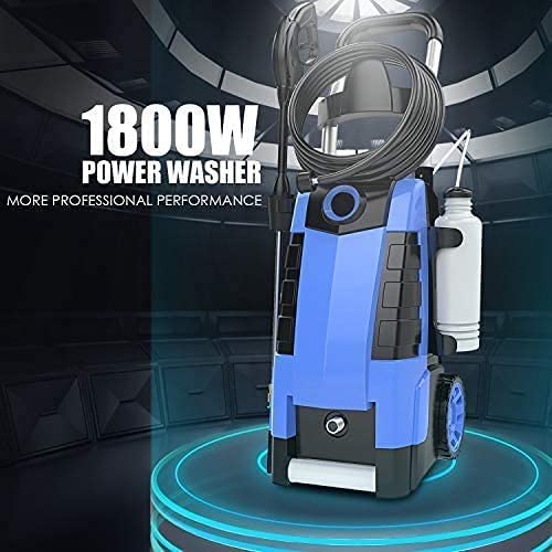 Photo 1 of Pressure Washer 1800W Electric Pressure Washer 1.9GPM Power Washer High Pressure Cleaner Machine with 4 Nozzles Foam Cannon ,Best for Cleaning Homes, Cars, Driveways, Patios
