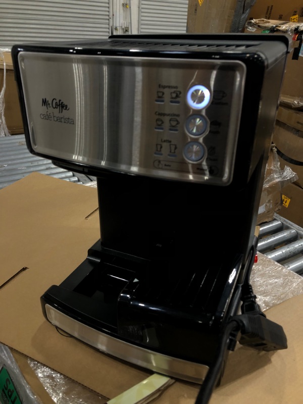 Photo 3 of Mr. Coffee Espresso and Cappuccino Machine, Programmable Coffee Maker with Automatic Milk Frother and 15-Bar Pump, Stainless Steel
