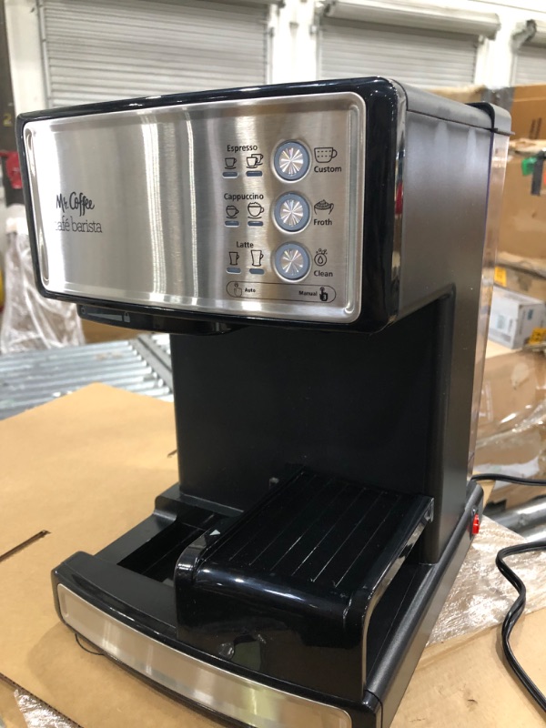 Photo 4 of Mr. Coffee Espresso and Cappuccino Machine, Programmable Coffee Maker with Automatic Milk Frother and 15-Bar Pump, Stainless Steel
